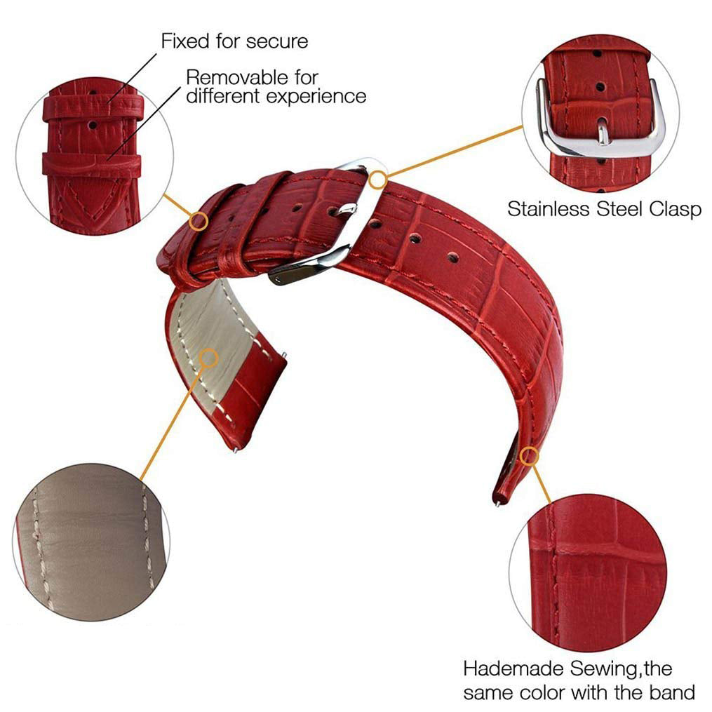 Samsung Galaxy Watch 4 Classic Strap PU Leather (Red)