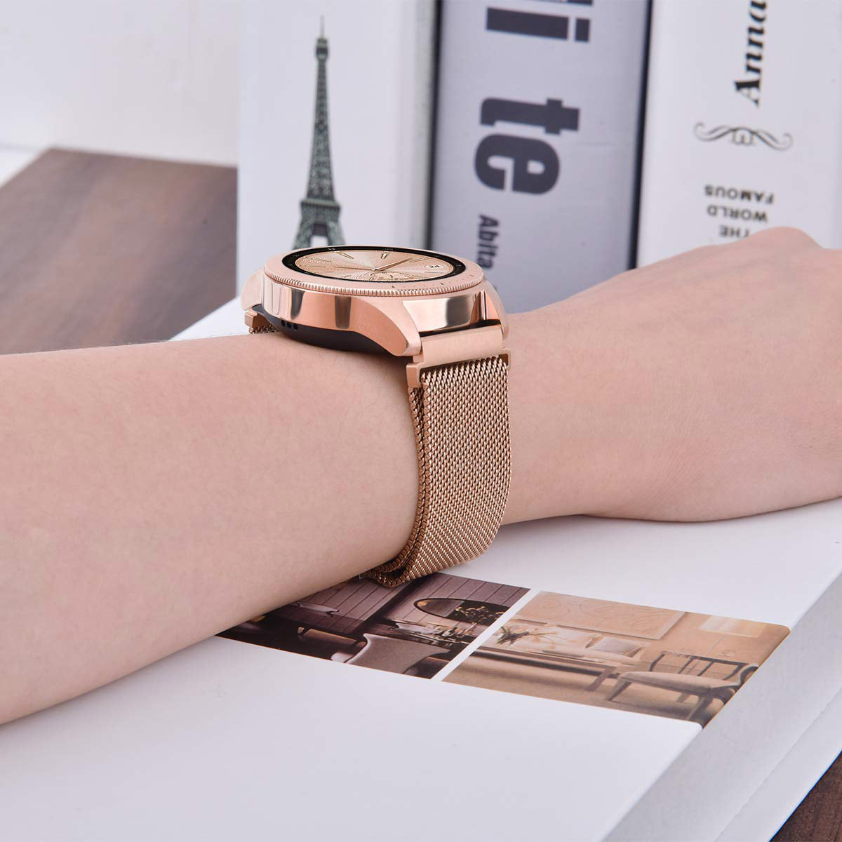 Samsung Galaxy Watch 4 Classic Strap Milanese Loop (RoseGold)