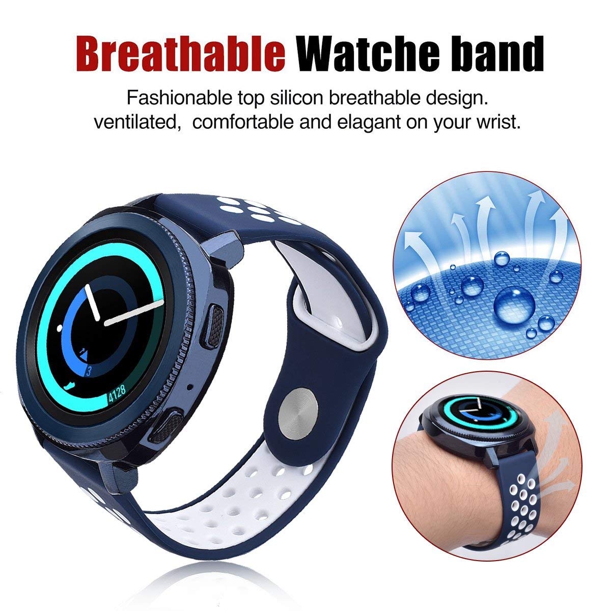 Samsung Galaxy Watch 4 Classic Sport Strap (Navy/White)