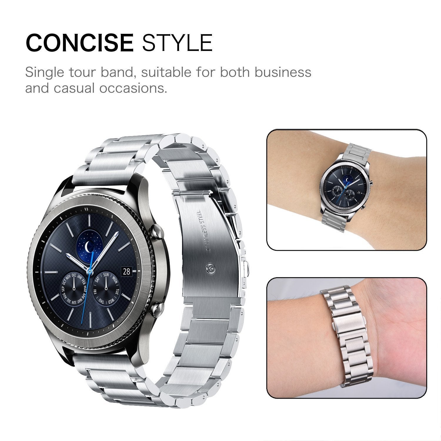 Huawei Watch GT 2 Pro Strap Steel Hocolike (Silver)