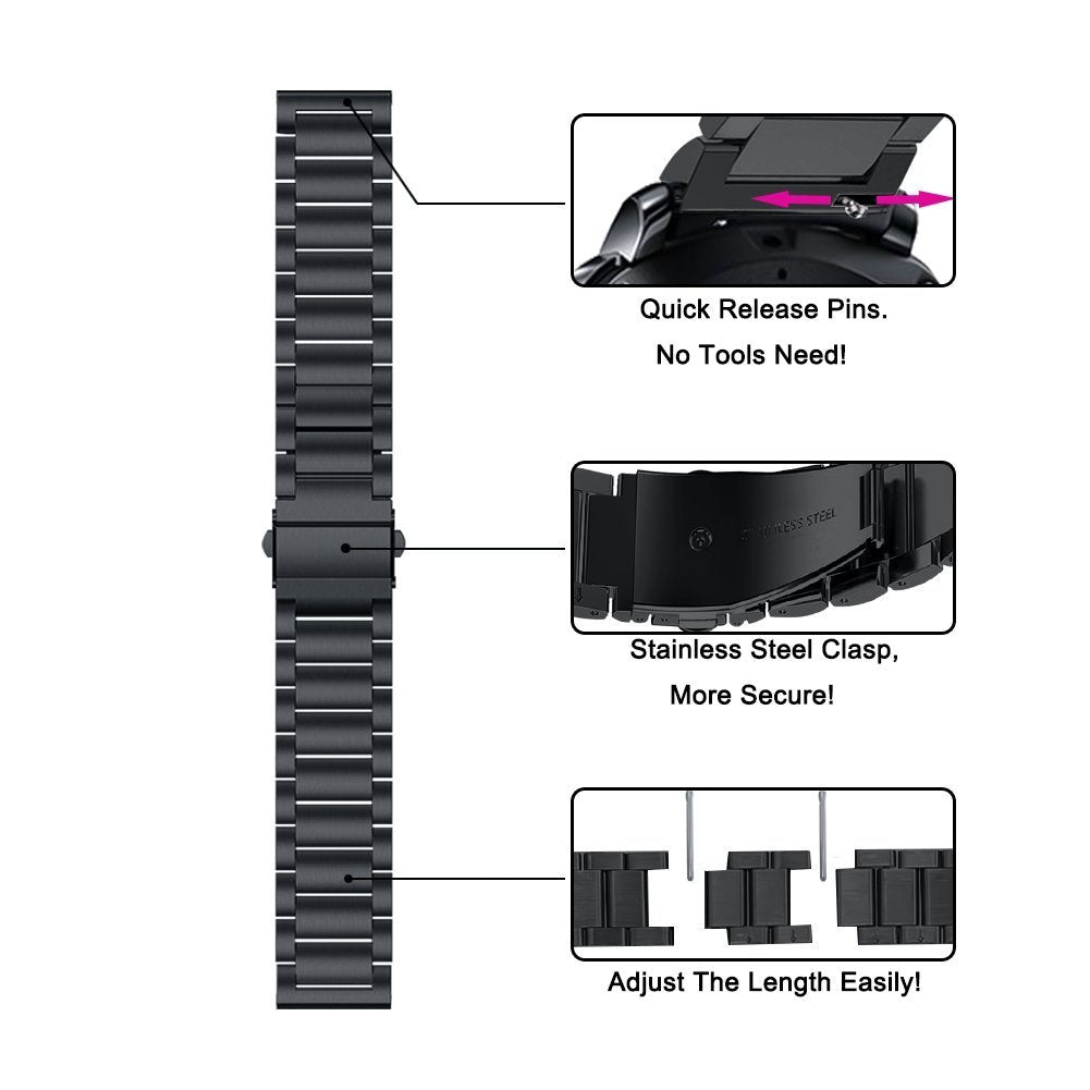 Huawei Watch GT 2 Pro Strap Steel Hocolike (Black)