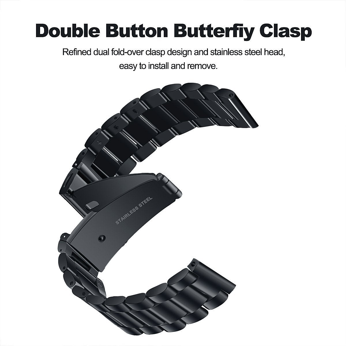 Huawei Watch GT 2 Pro Strap Steel Hocolike (Black)