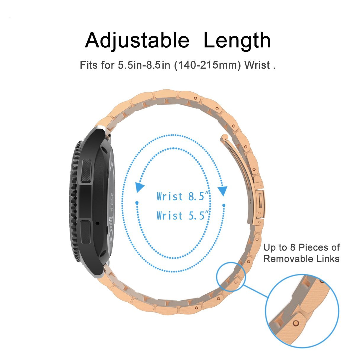 Huawei Watch GT 2 Pro Strap Steel Hocolike (RoseGold)
