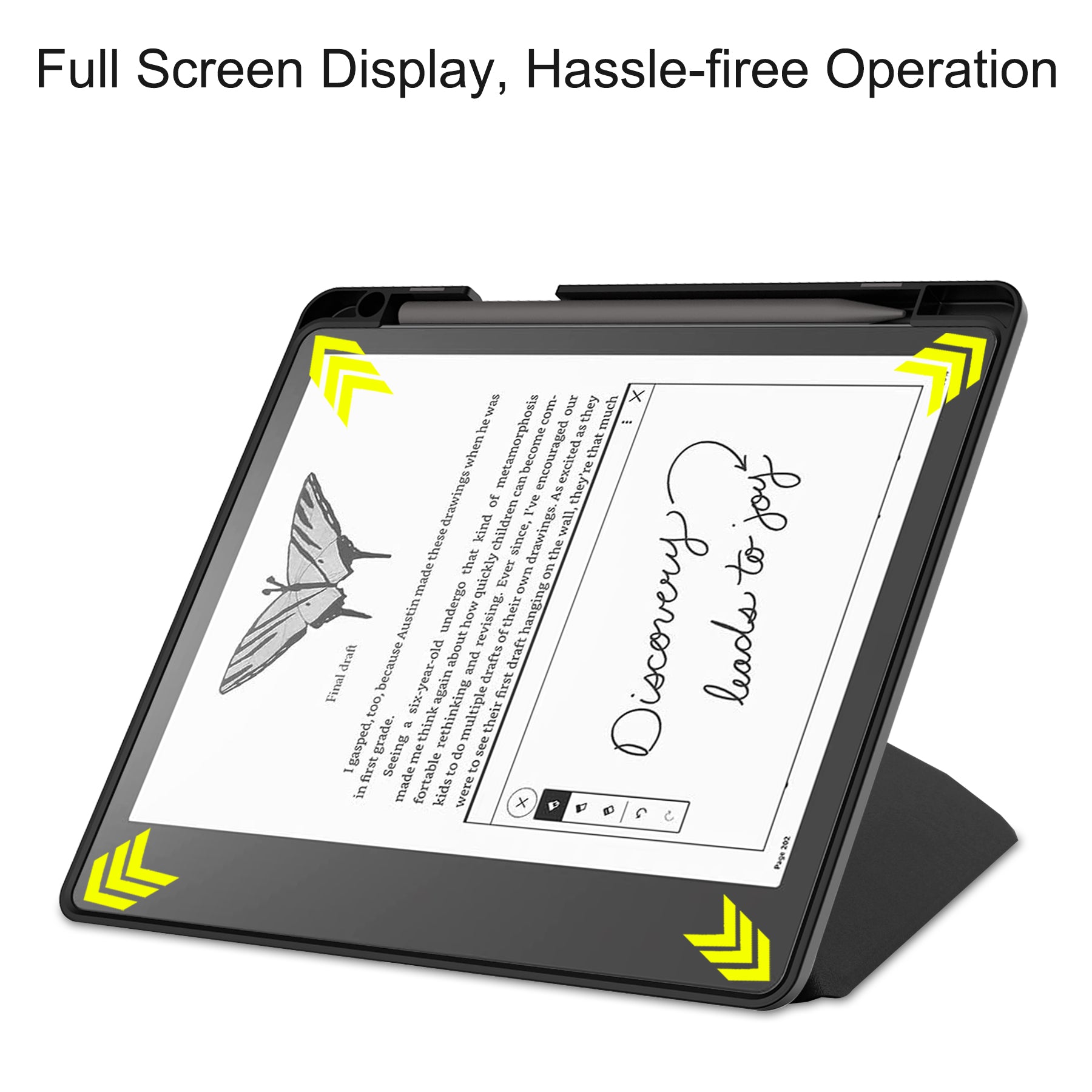 Kindle Scribe Case Origami PU leather Case [Black]