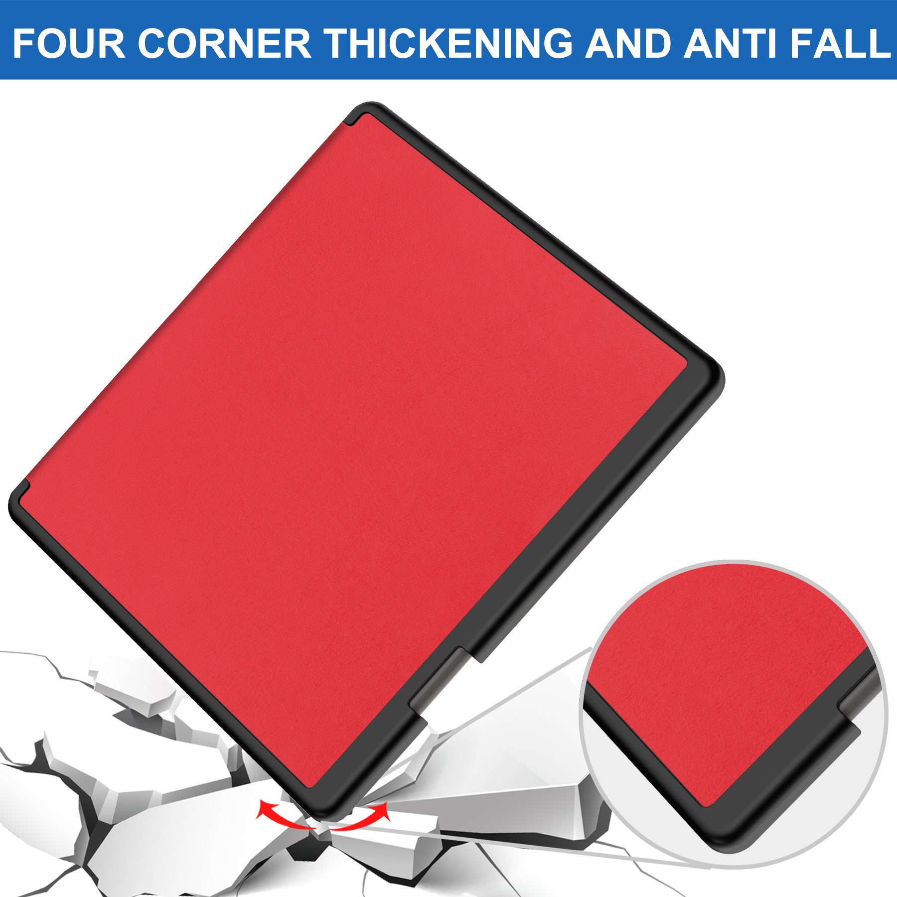 Kindle Scribe Case Origami PU leather Case [Red]