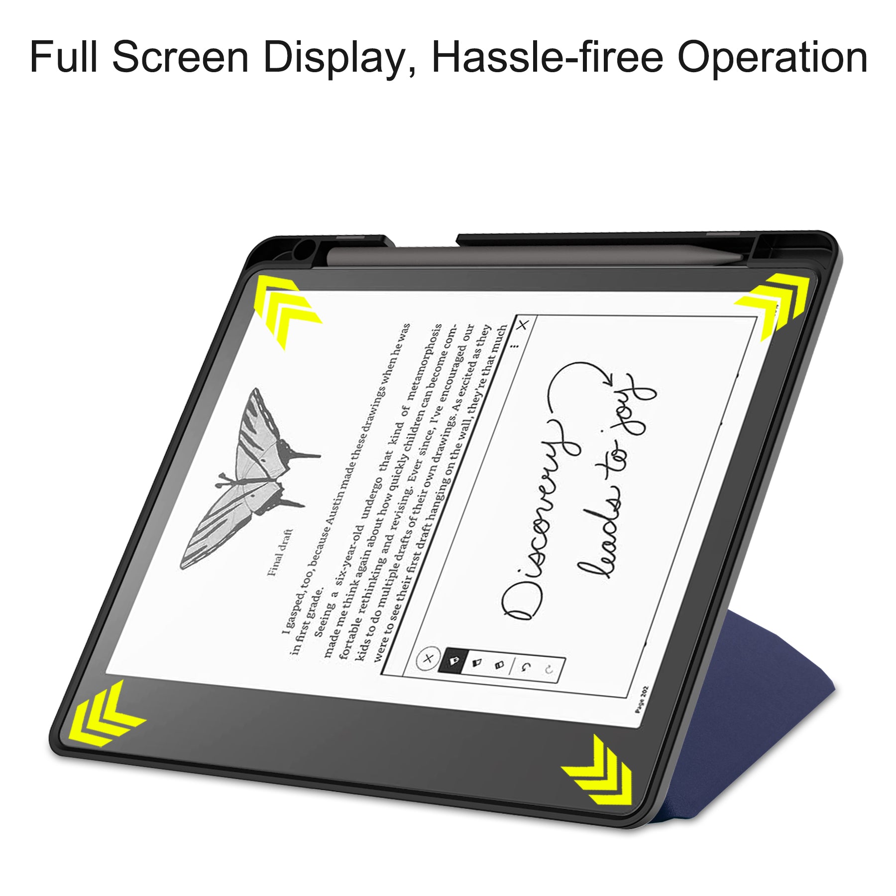 Kindle Scribe Case Origami PU leather Case [Navy]