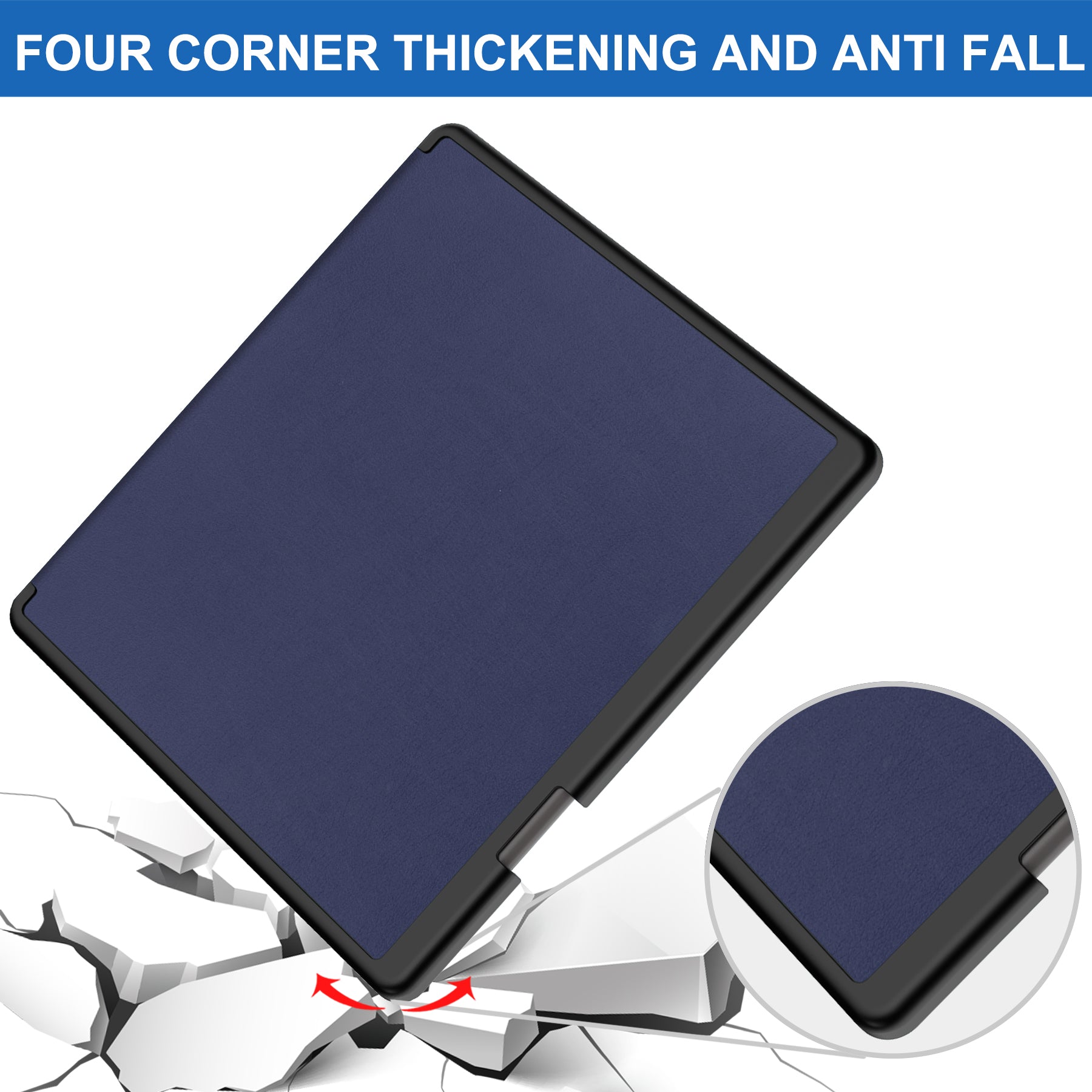 Kindle Scribe Case Origami PU leather Case [Navy]