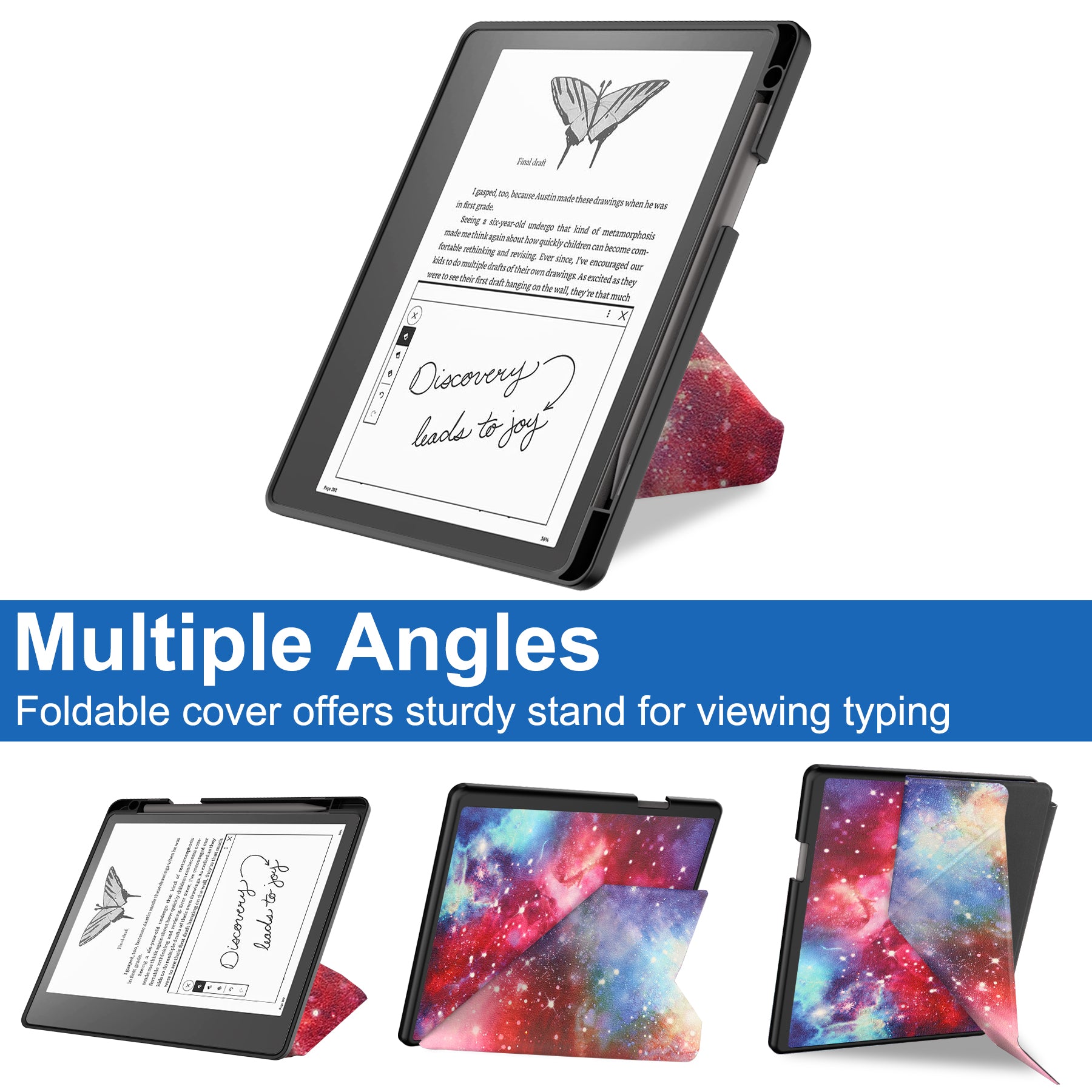 Kindle Scribe Case Designer Origami PU Leather Case [Galaxy]