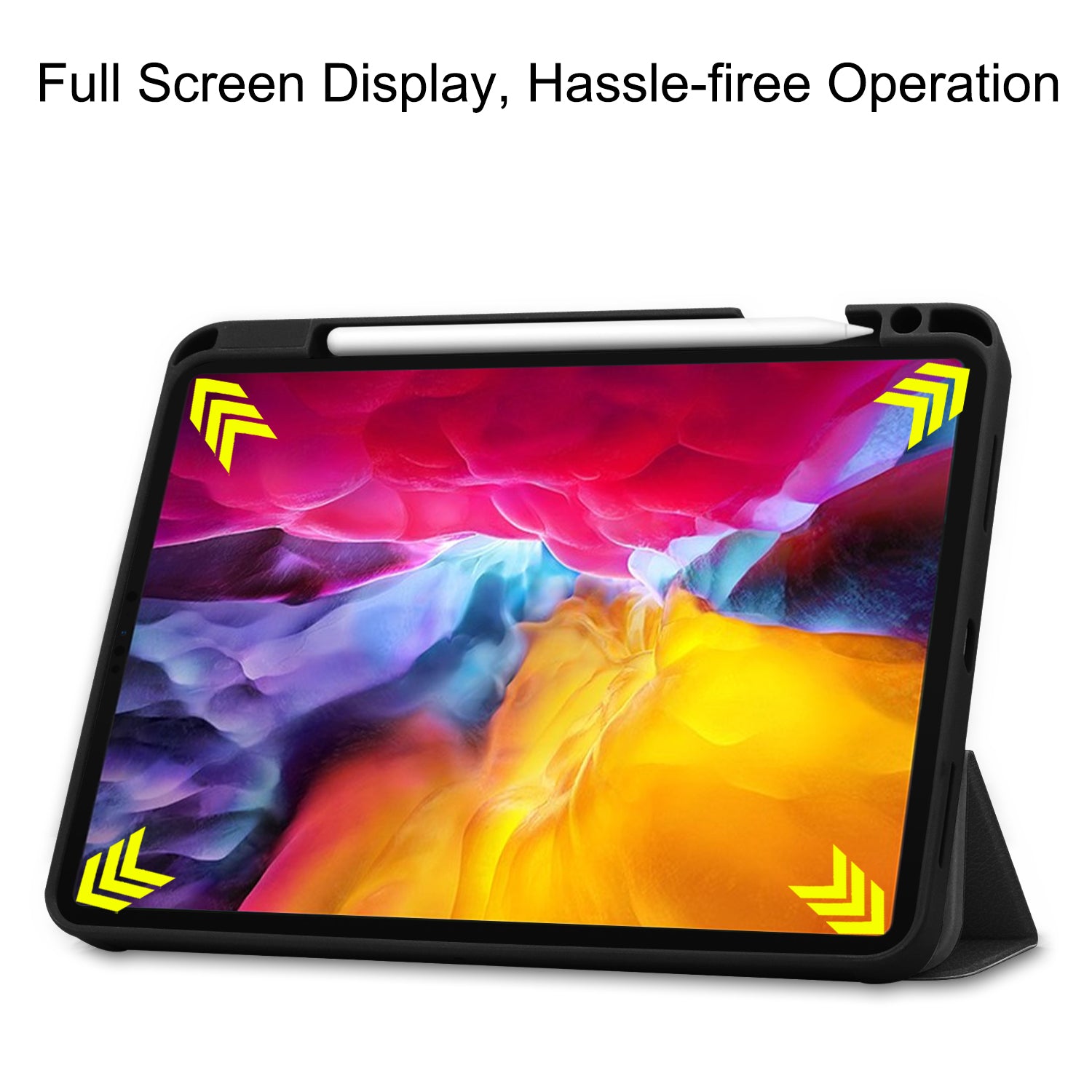 iPad Pro 11" 2018 (1st Gen) Case Tri-Fold Pen Holder (Black)