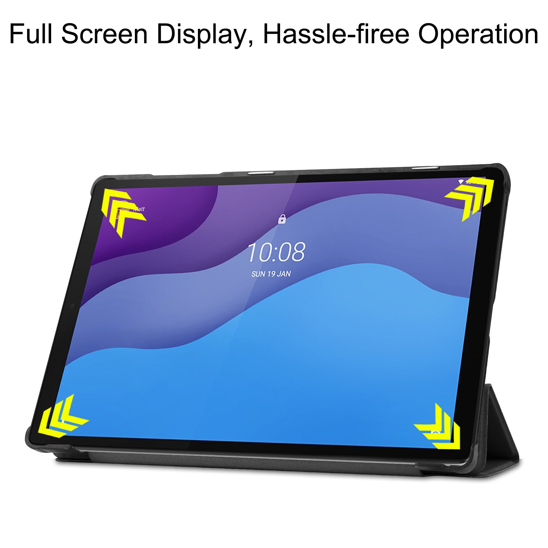Lenovo Tab M10 HD (2nd Gen) TB-X306F Tri-Fold PU Case [Black]