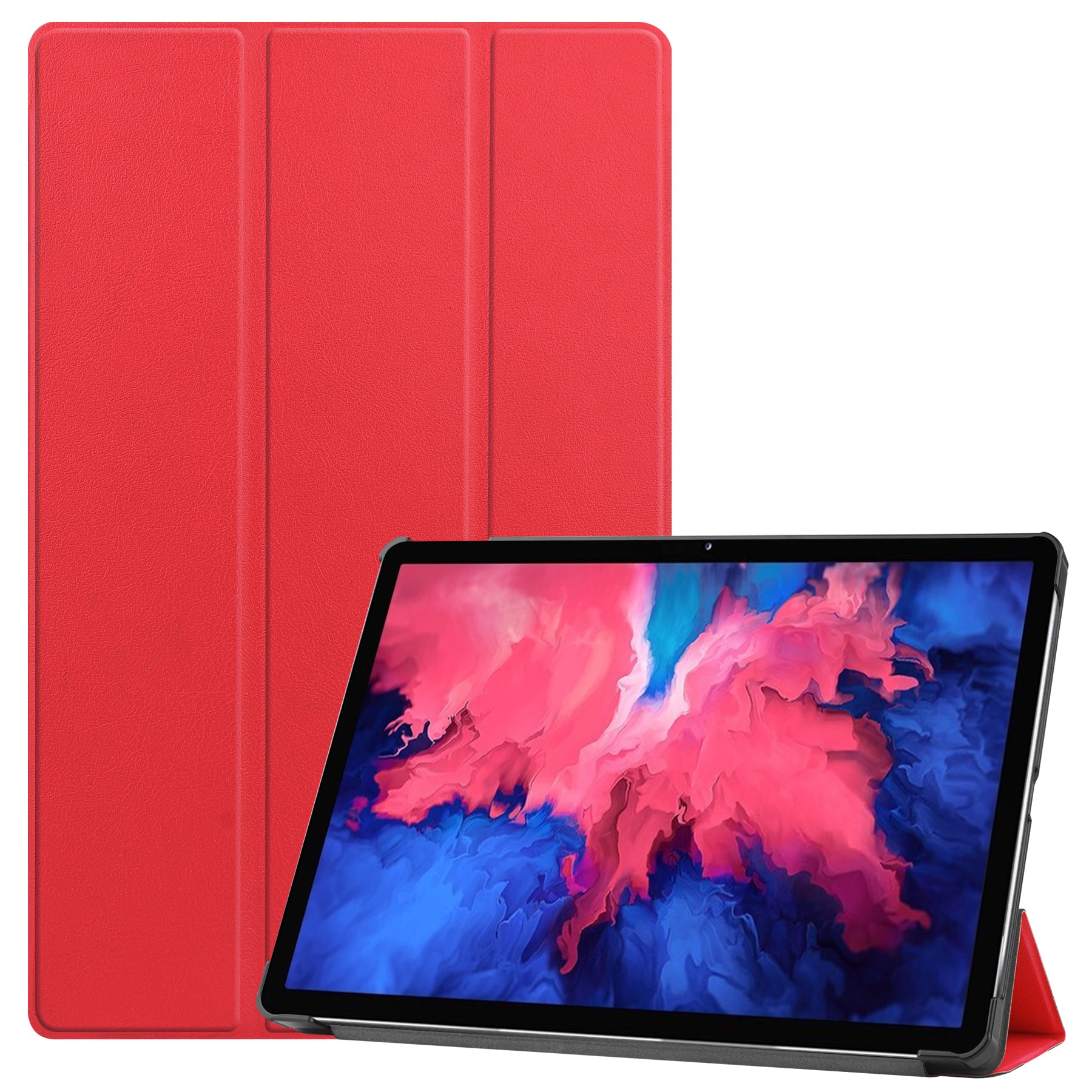 Lenovo Tab P11 Plus J616 Tri-Fold PU Case [Red]