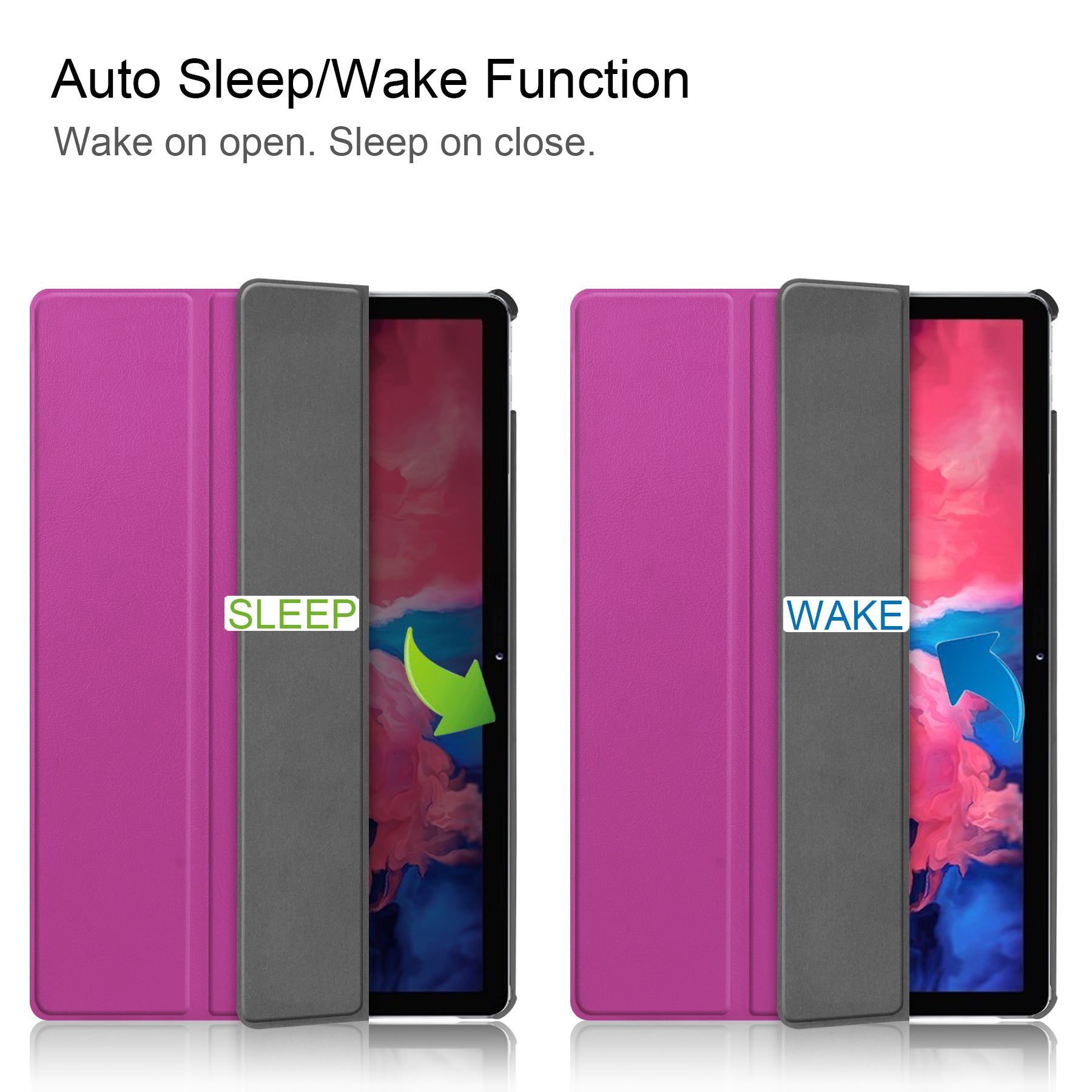 Lenovo Tab P11 Plus J616 Tri-Fold PU Case [Purple]