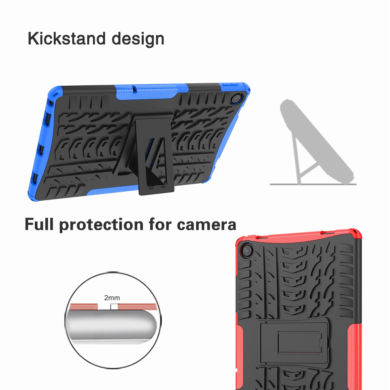 Lenovo Tab M10 Plus (3rd Gen) TB125 Heavy Duty Rugged Case [Blue]