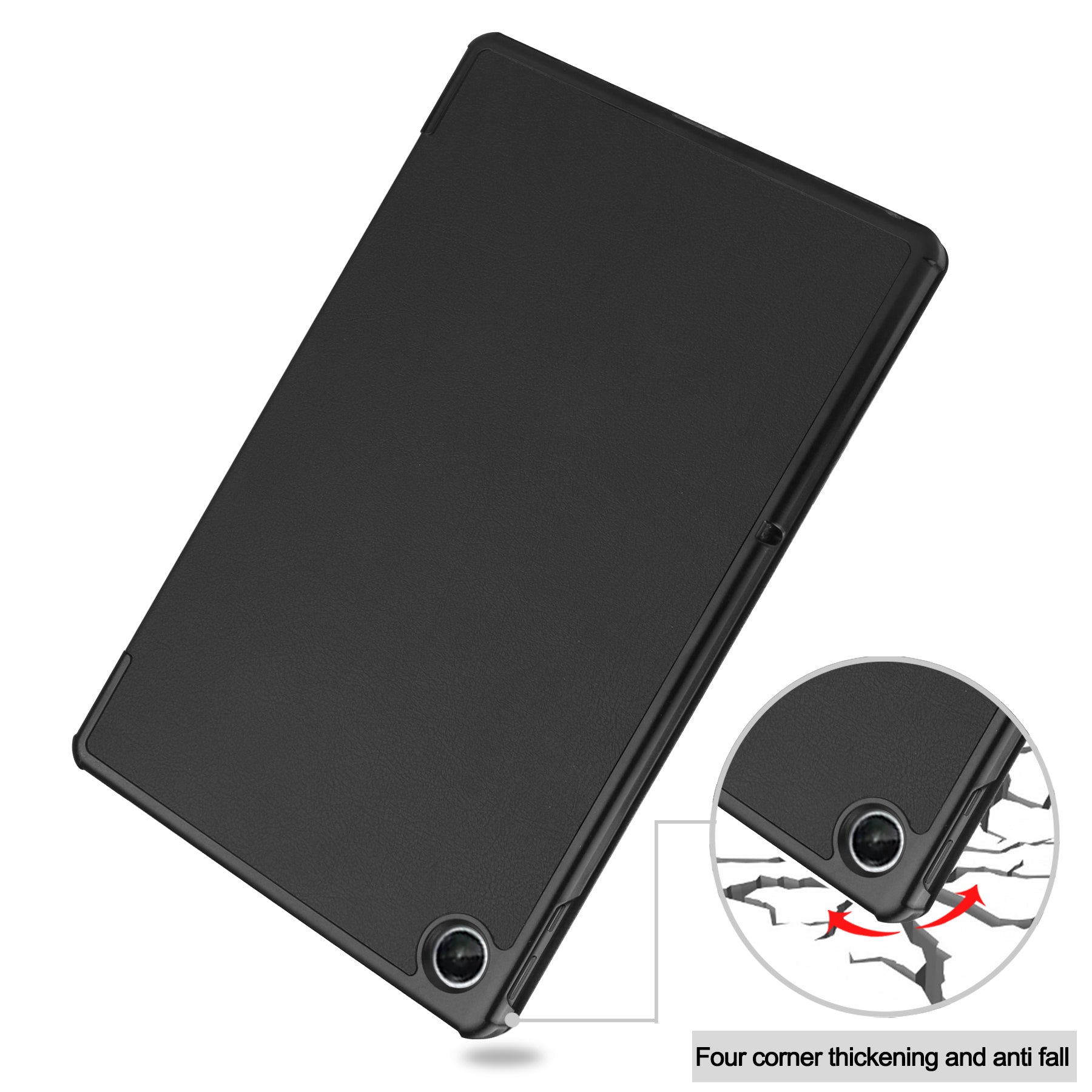 Lenovo Tab M10 Plus (3rd Gen) TB125 Tri-Fold PU Case [Black]