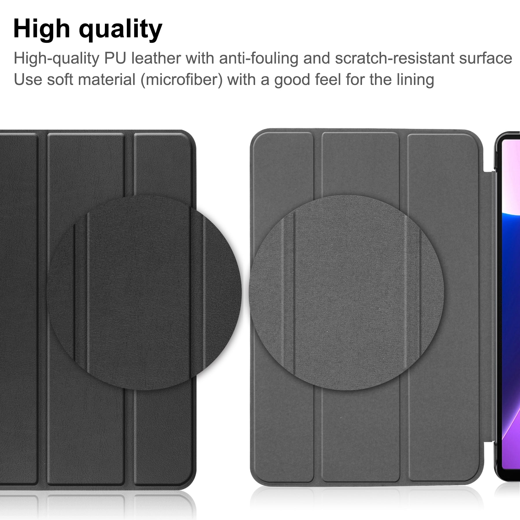 Lenovo Tab M10 Plus (3rd Gen) TB125 Tri-Fold PU Case [Black]