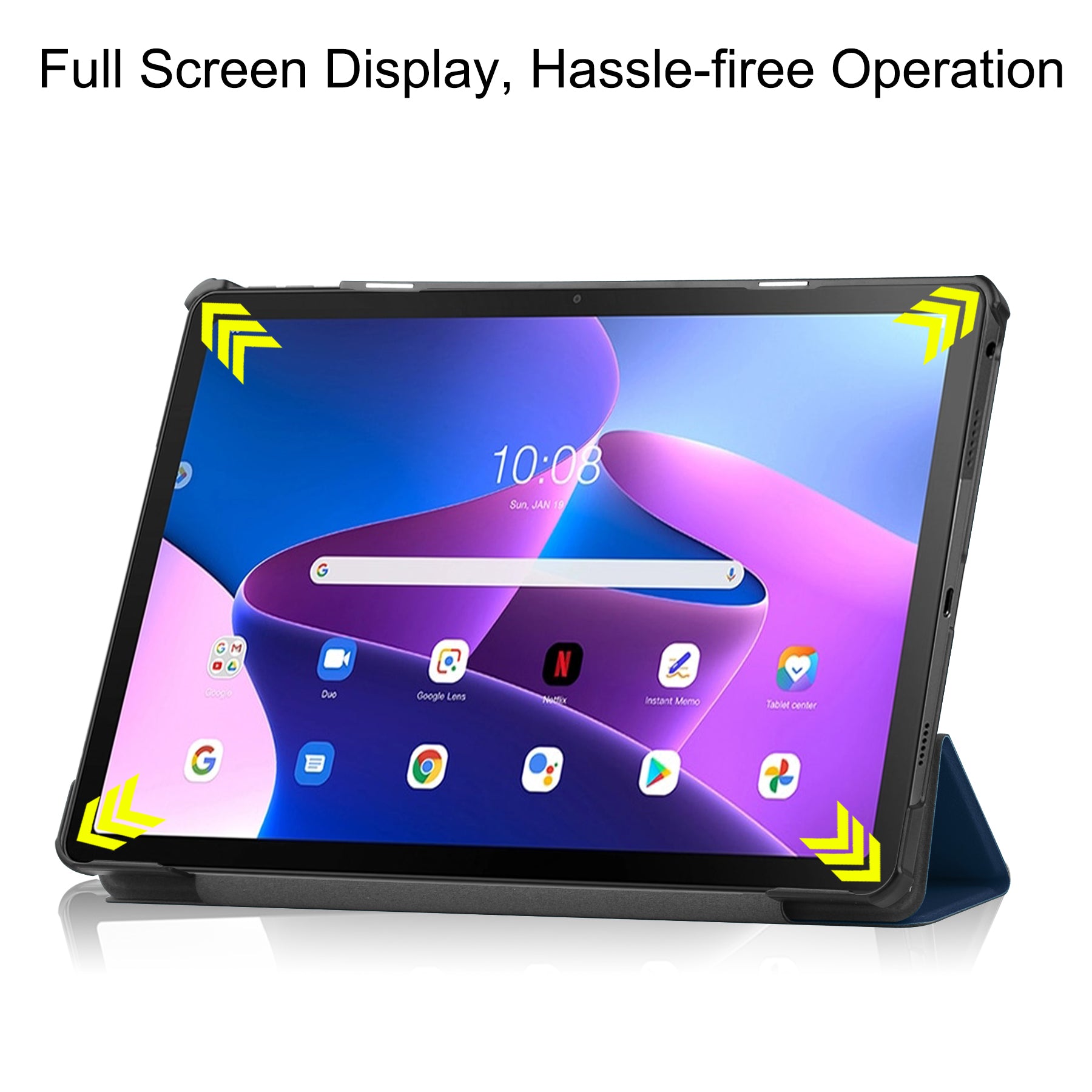 Lenovo Tab M10 Plus (3rd Gen) TB125 Tri-Fold PU Case [Navy]