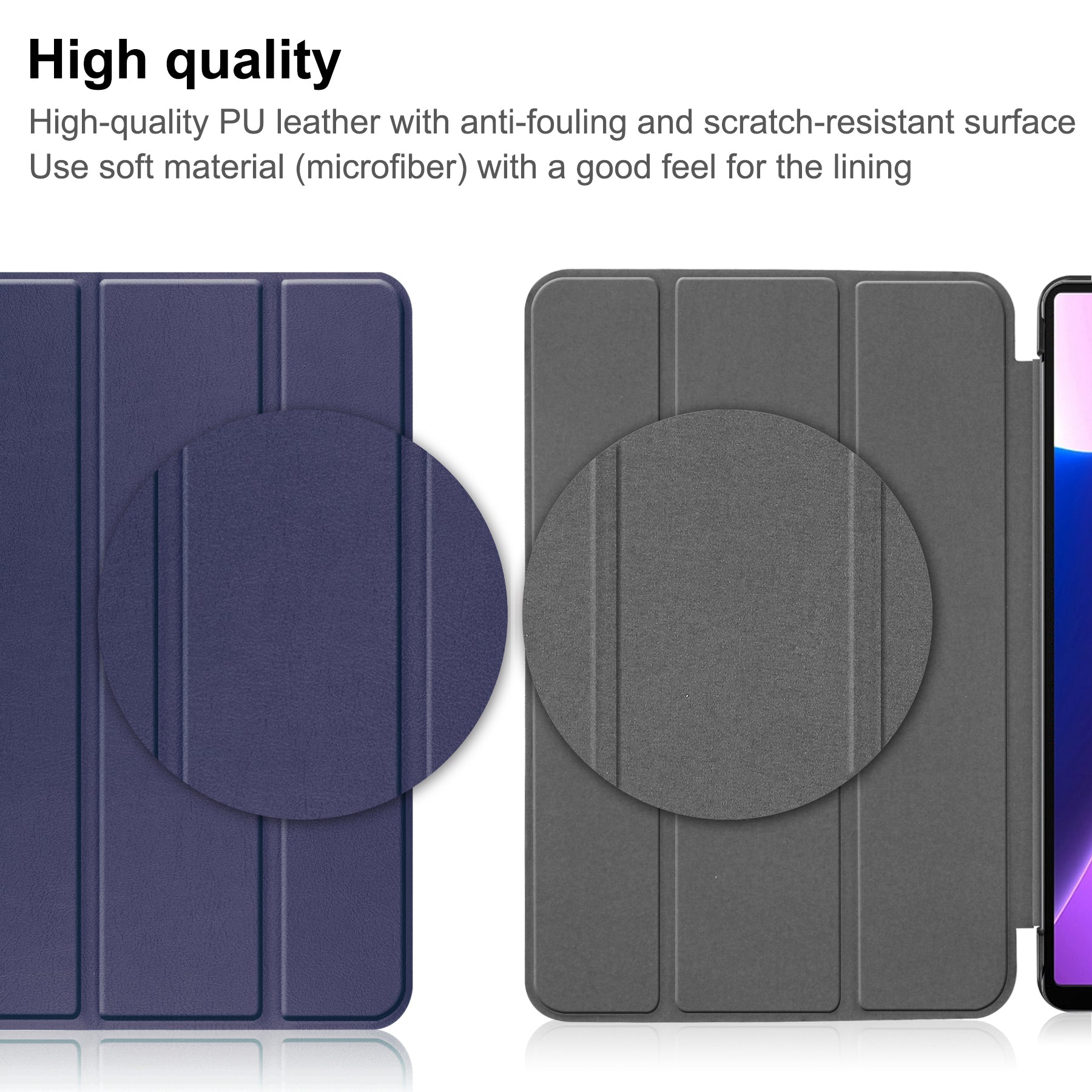 Lenovo Tab M10 Plus (3rd Gen) TB125 Tri-Fold PU Case [Navy]