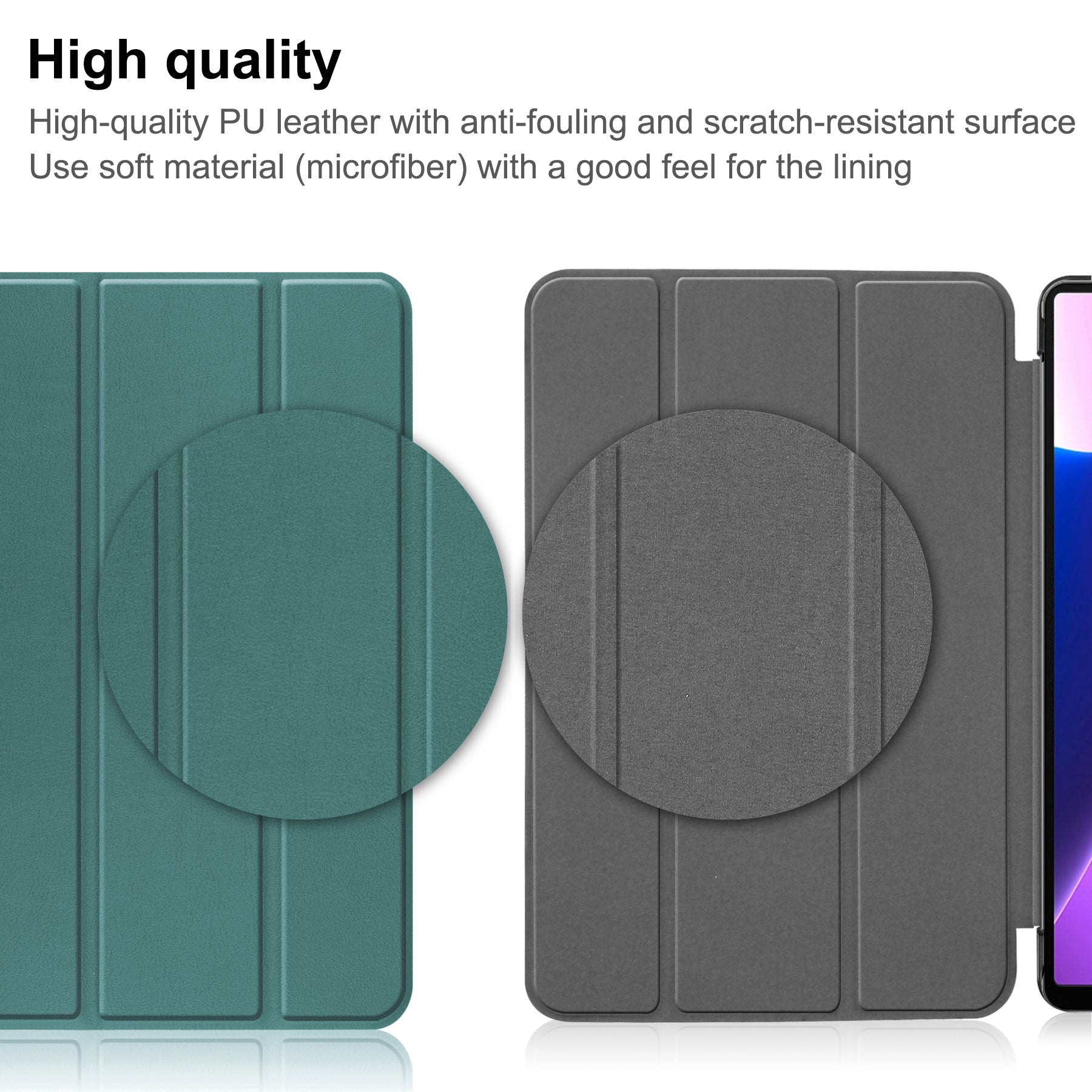 Lenovo Tab M10 Plus (3rd Gen) TB125 Tri-Fold PU Case [Teal]