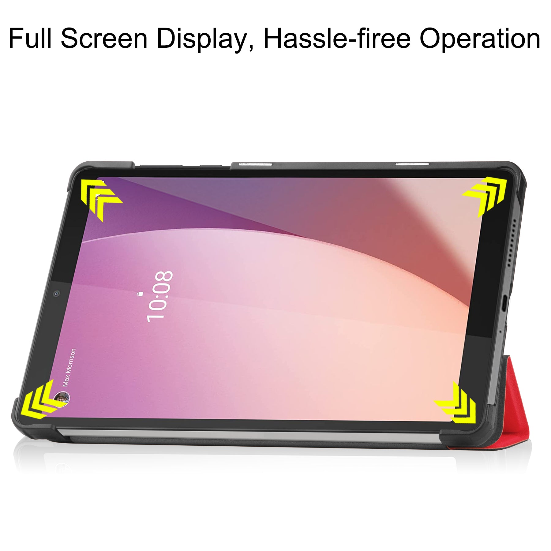 Lenovo Tab M8 (4th Gen) TB300 Tri-Fold PU Case [Red]