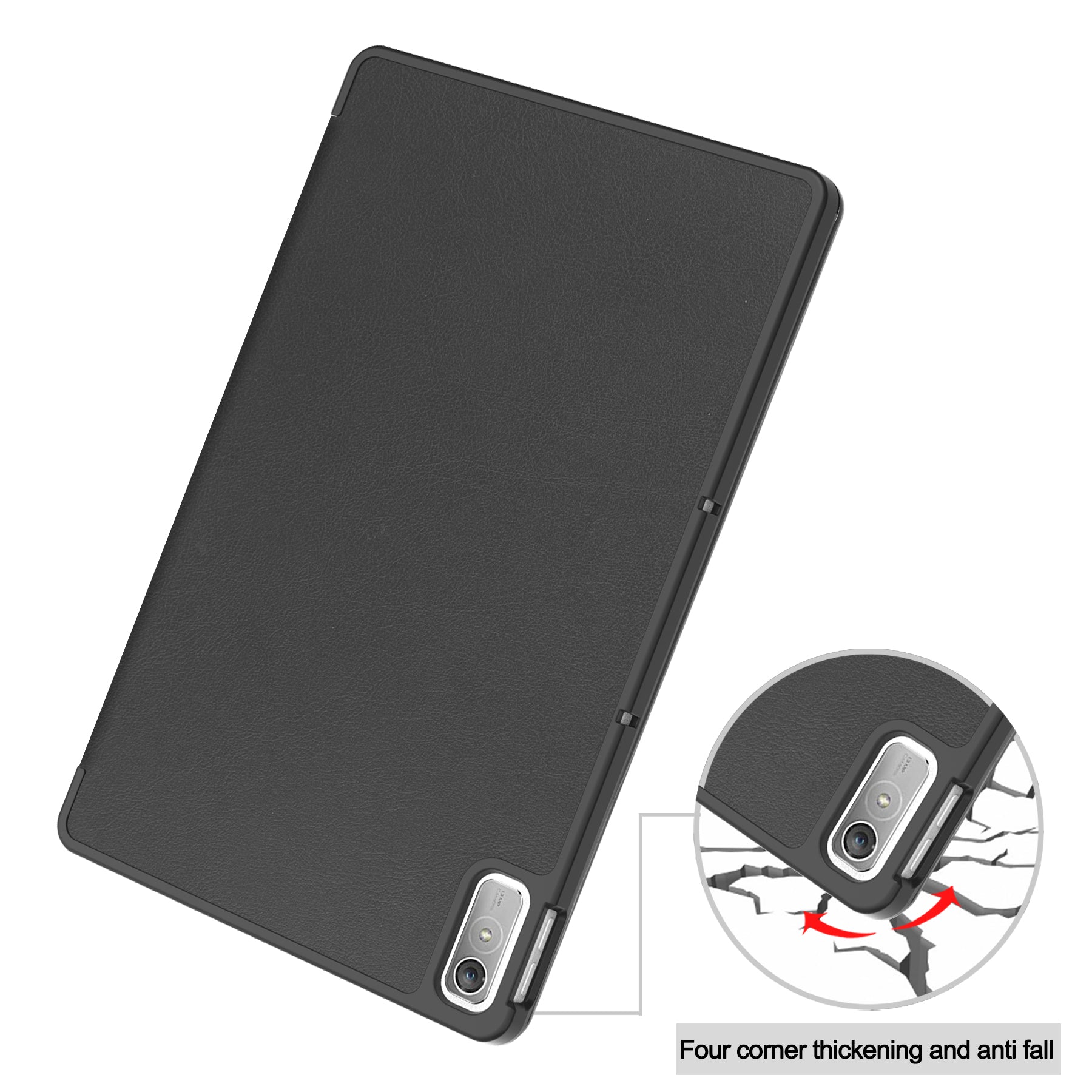 Lenovo Tab P11 (2nd Gen) TB350 Tri-Fold PU Case [Black]