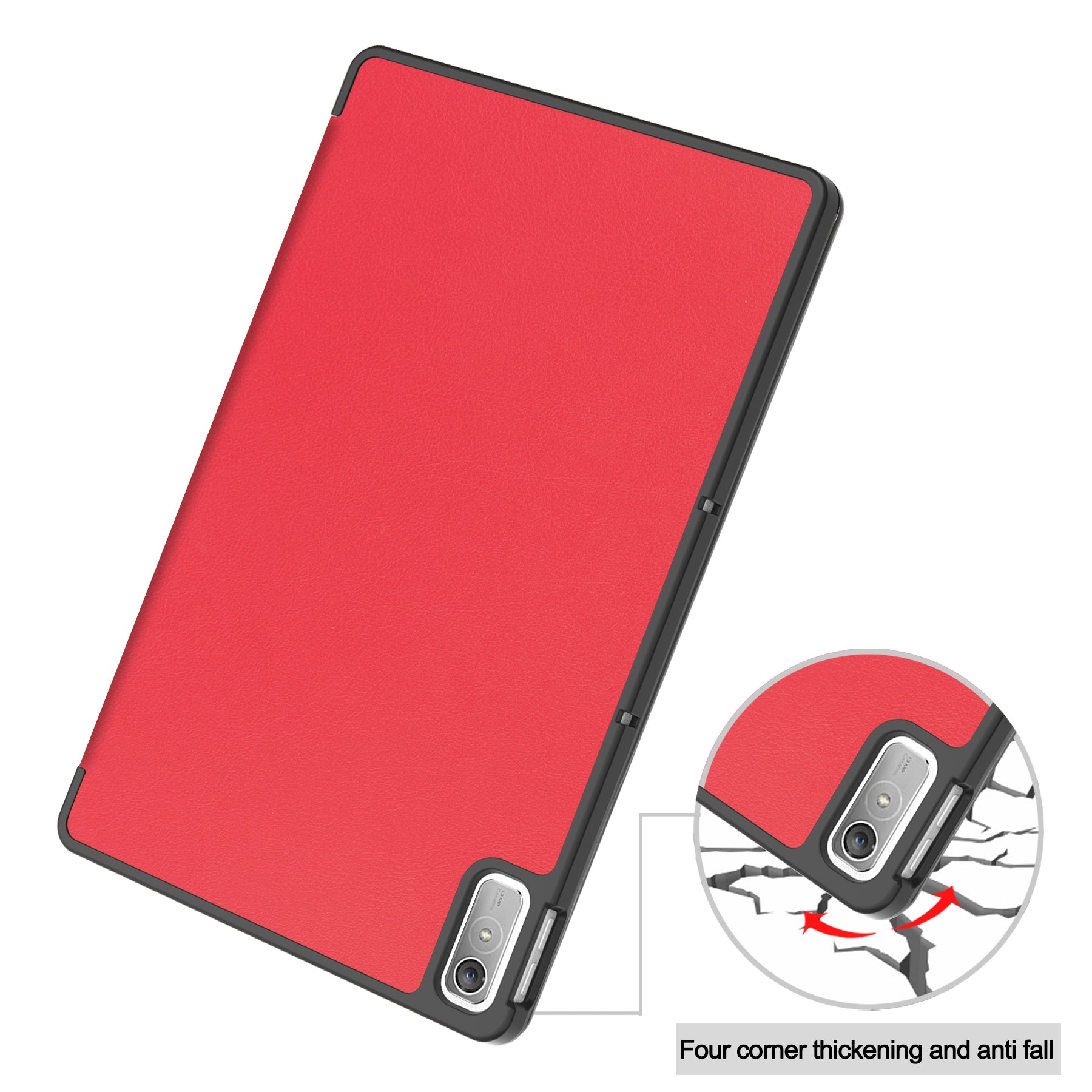 Lenovo Tab P11 (2nd Gen) TB350 Tri-Fold PU Case [Red]