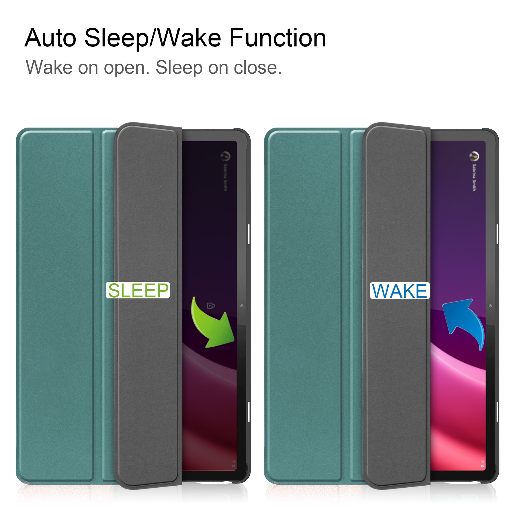 Lenovo Tab P11 (2nd Gen) TB350 Tri-Fold PU Case [Teal]