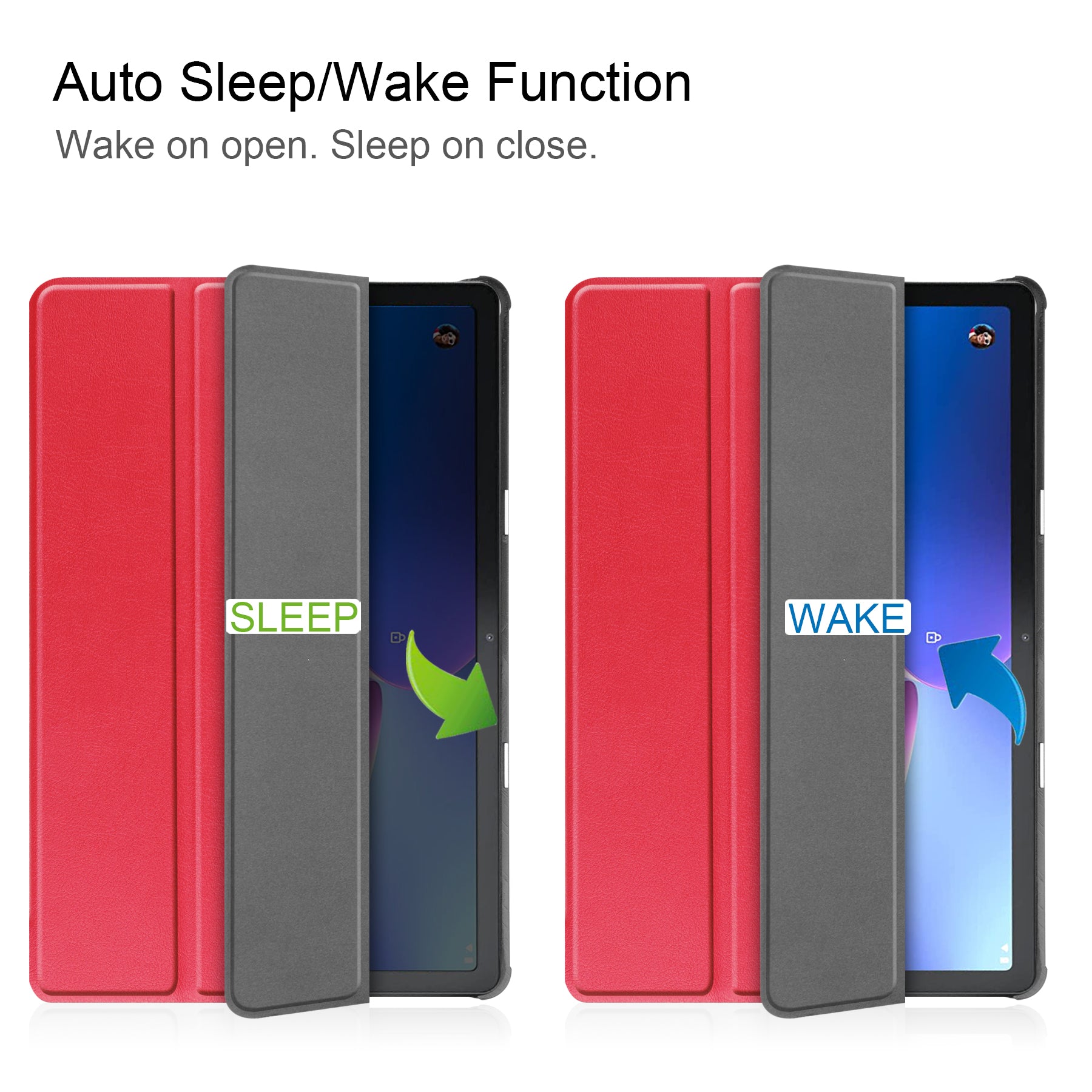 Lenovo Tab M10 (3rd Gen) TB328 Tri-Fold PU Case [Red]