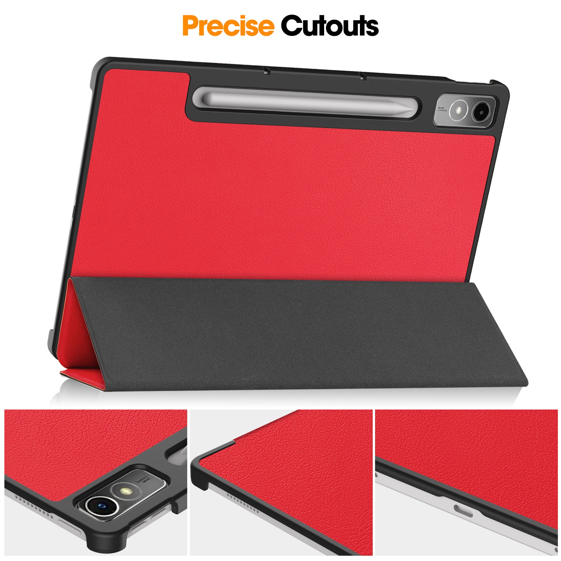 Lenovo Tab P12 TB370 Tri-Fold PU Case [Red]