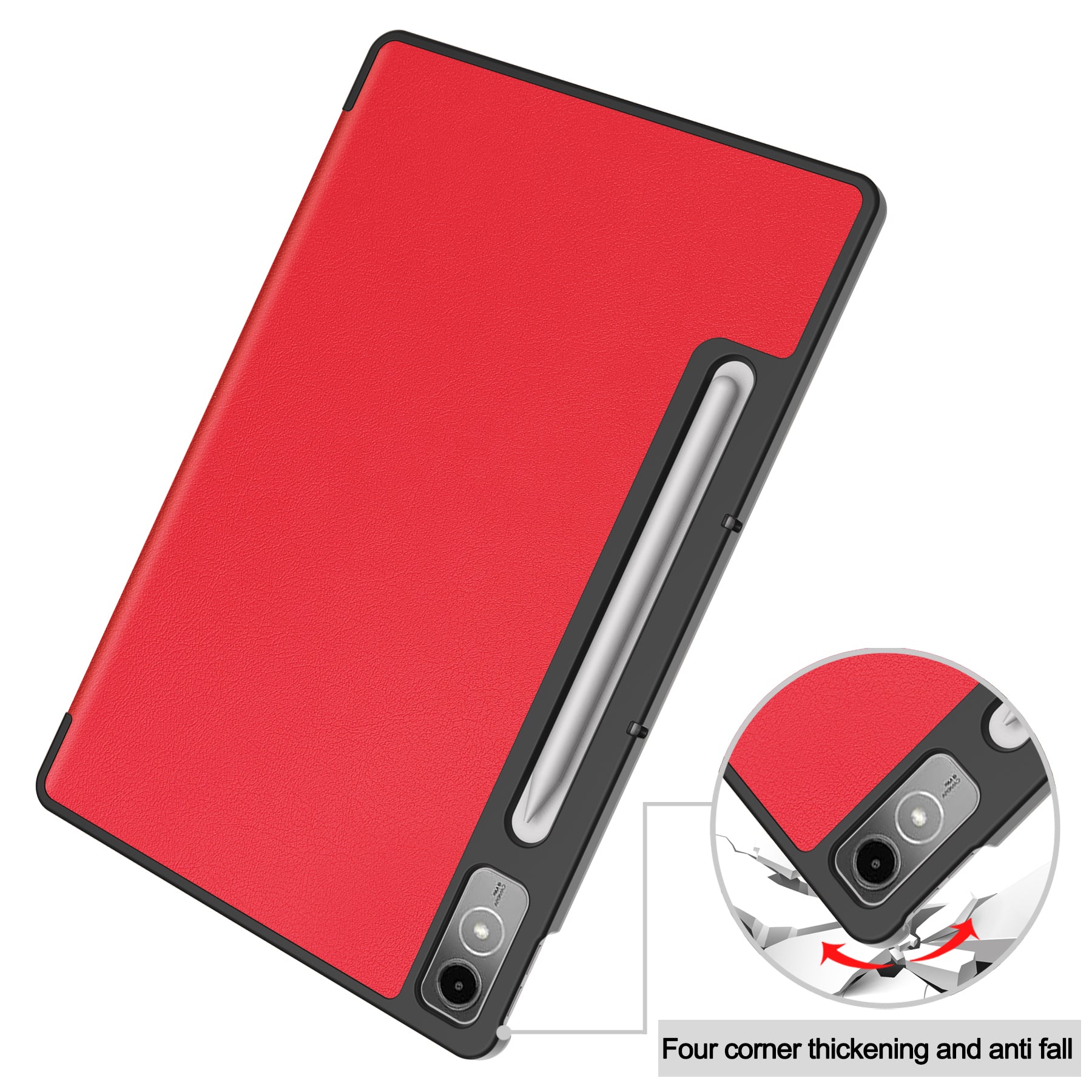 Lenovo Tab P12 TB370 Tri-Fold PU Case [Red]