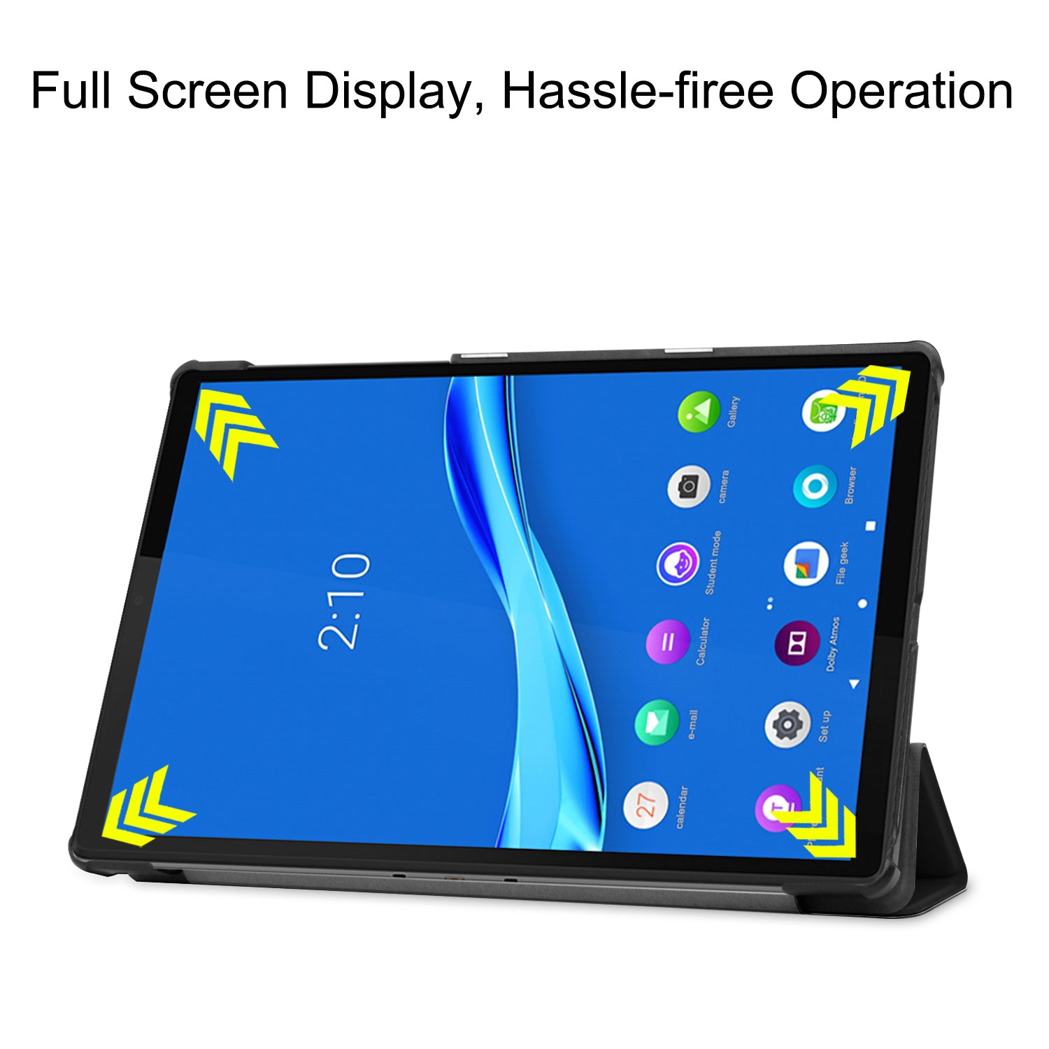 Lenovo Tab M10 FHD Plus TB-X606F Tri-Fold PU Case [Black]