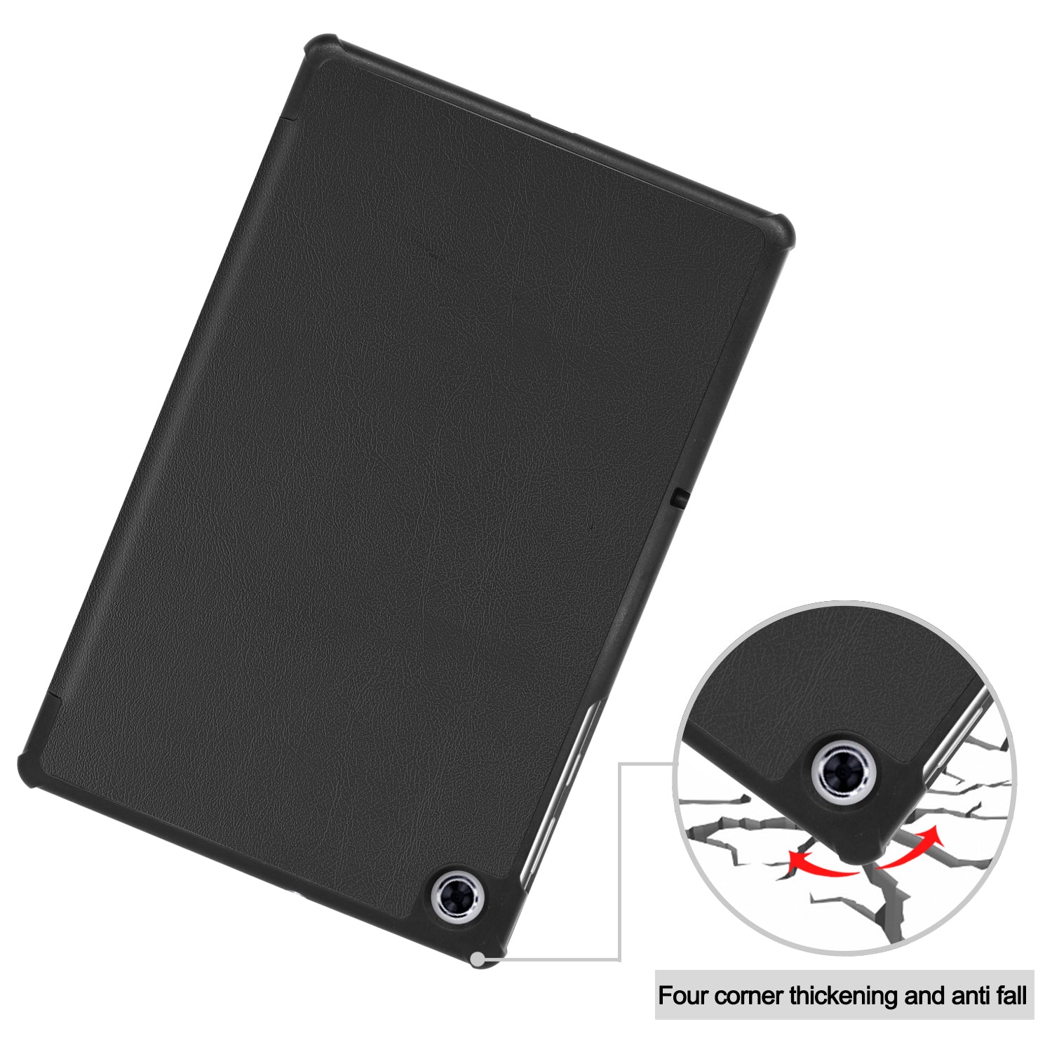 Lenovo Tab M10 FHD Plus TB-X606F Tri-Fold PU Case [Black]