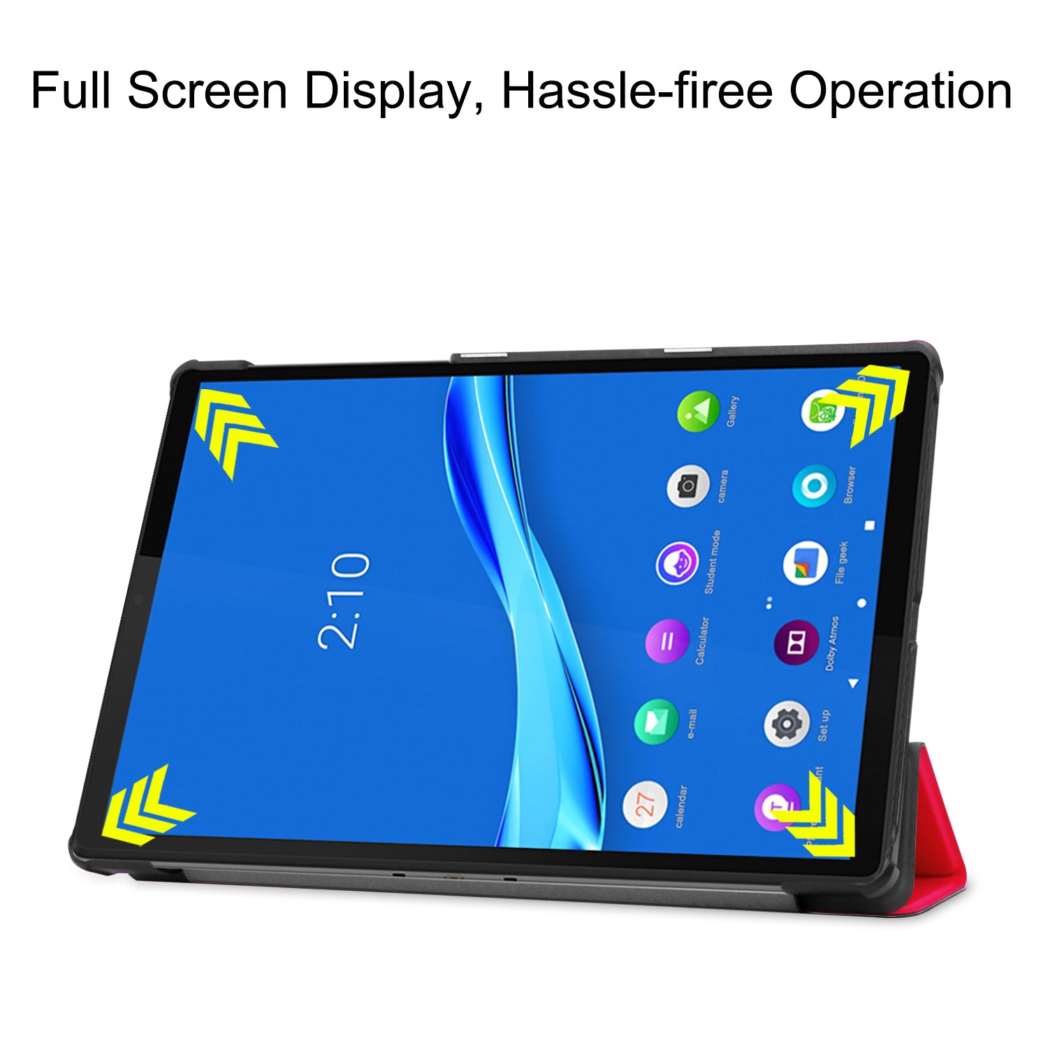 Lenovo Tab M10 FHD Plus TB-X606F Tri-Fold PU Case [Red]