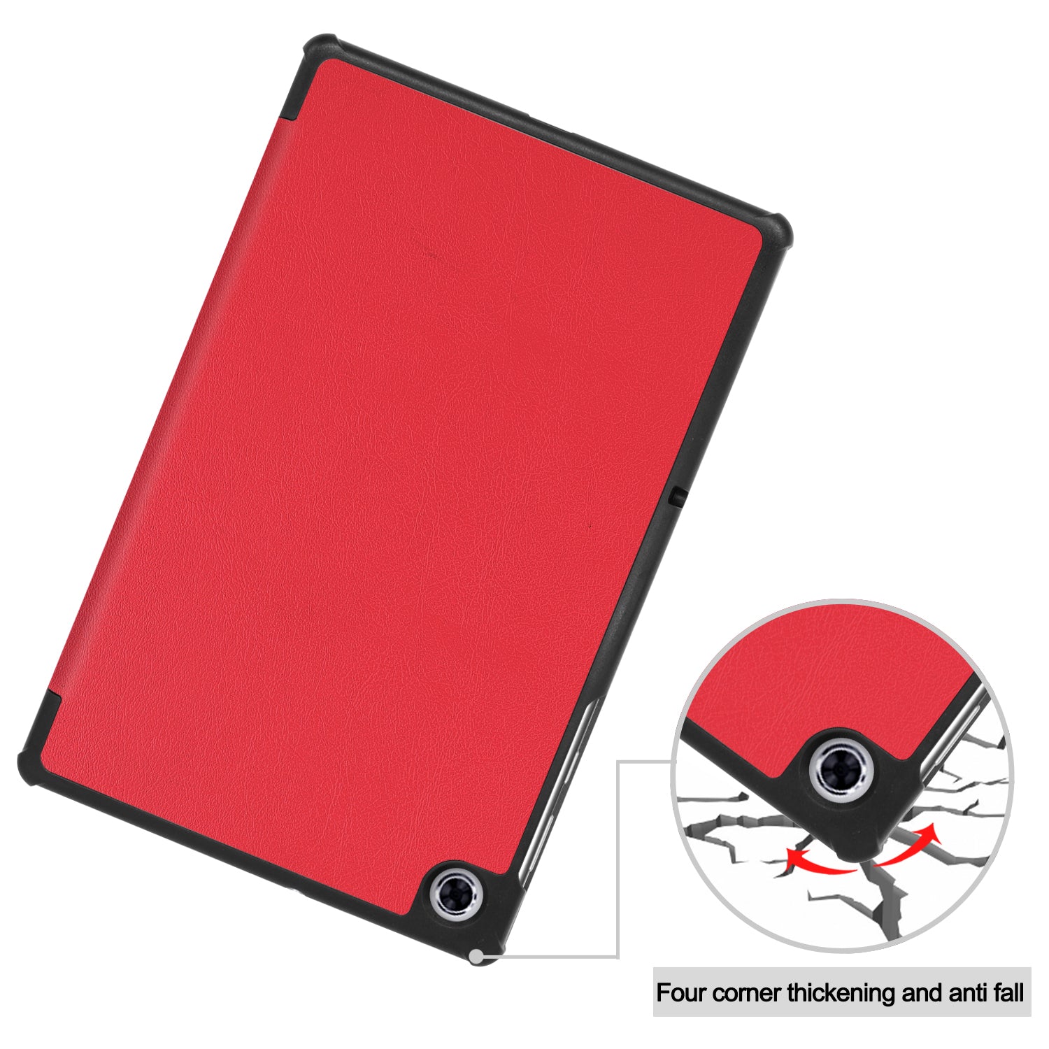 Lenovo Tab M10 FHD Plus TB-X606F Tri-Fold PU Case [Red]