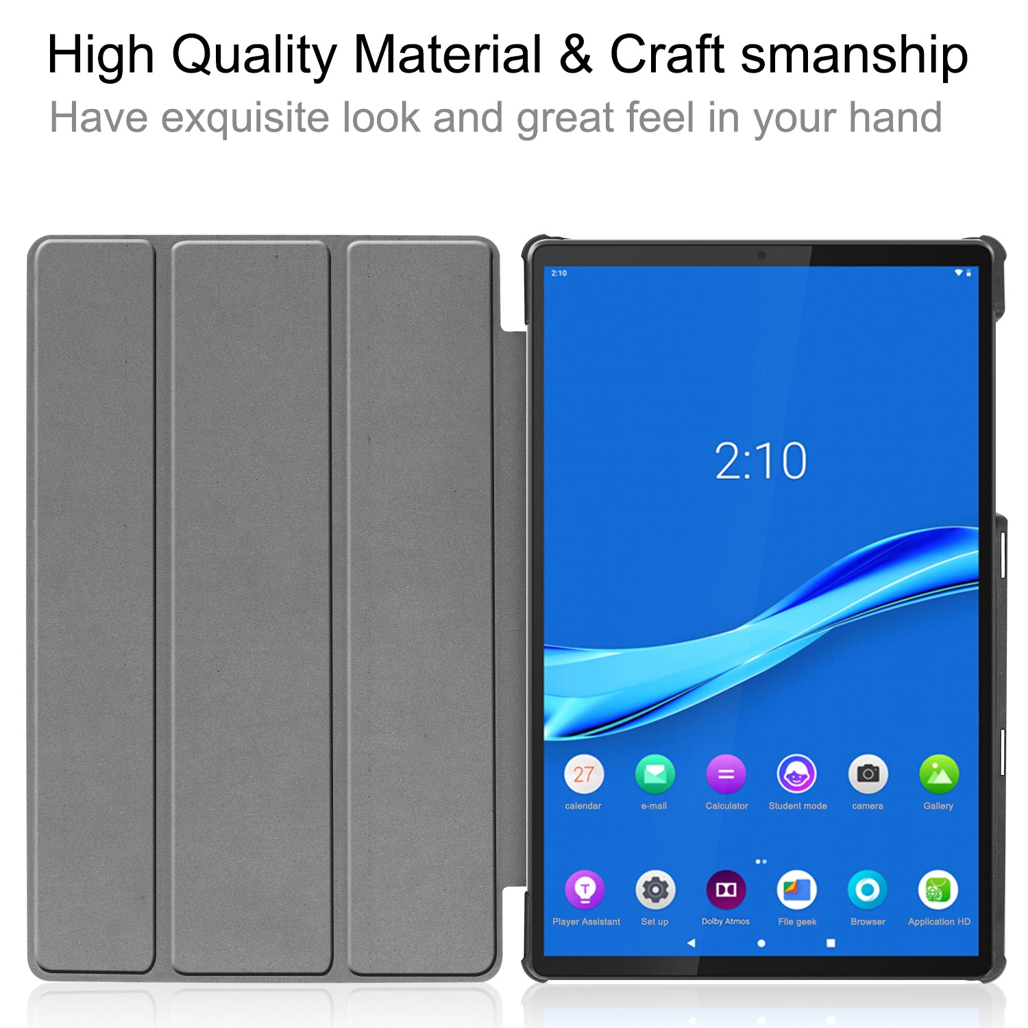 Lenovo Tab M10 FHD Plus TB-X606F Tri-Fold PU Case [Purple]