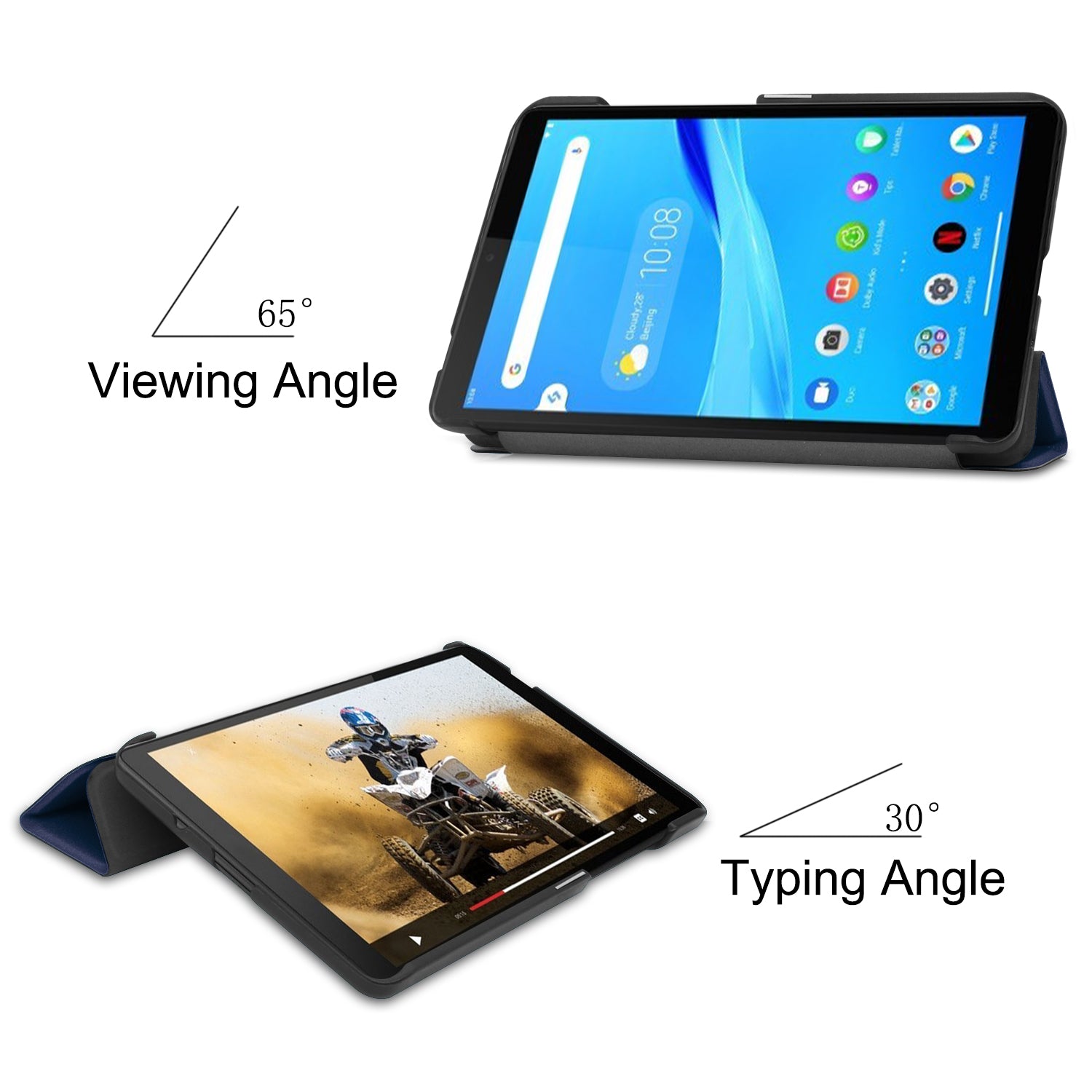 Lenovo Tab M7 TB-7305F Tri-Fold PU Case [Navy]