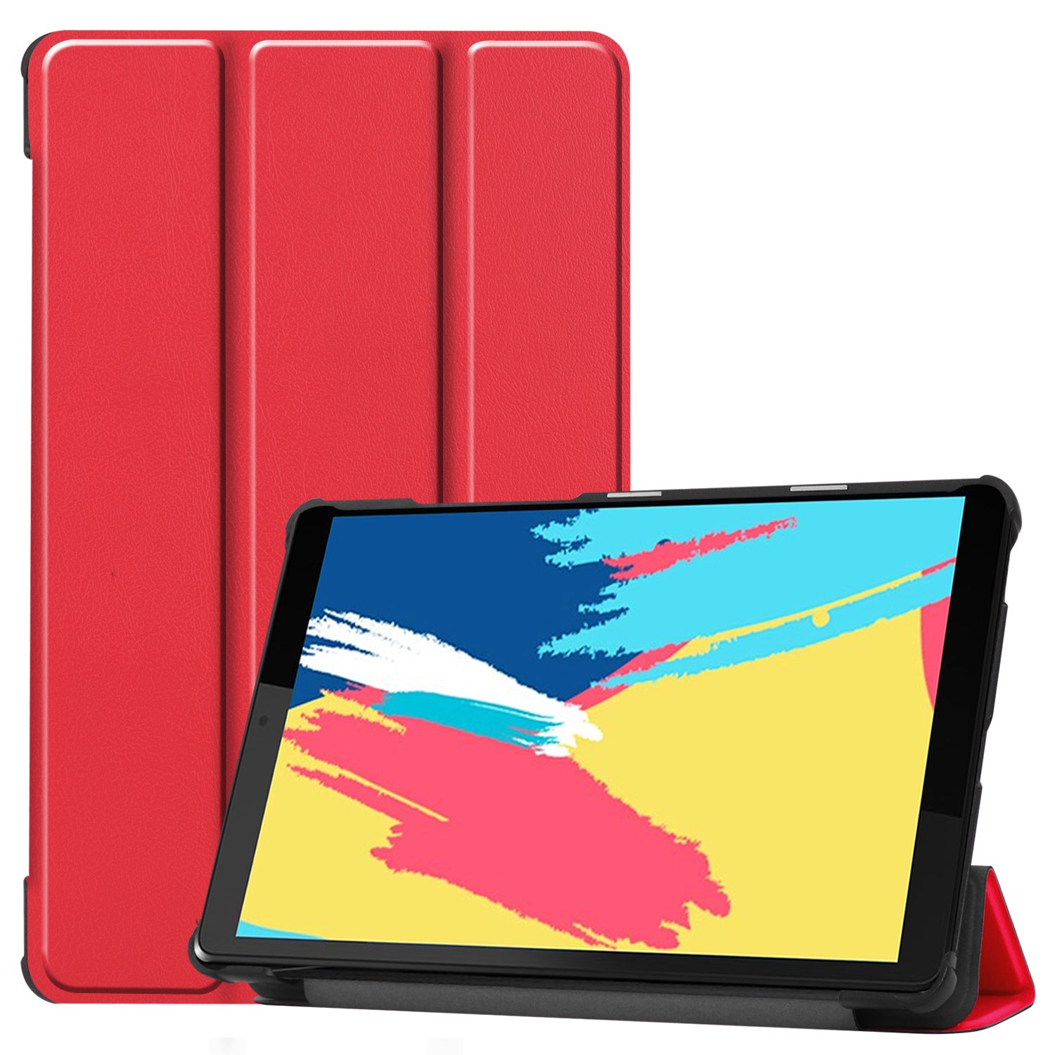Lenovo Tab M8 (3rd Gen) TB-8506F Tri-Fold PU Case [Red]