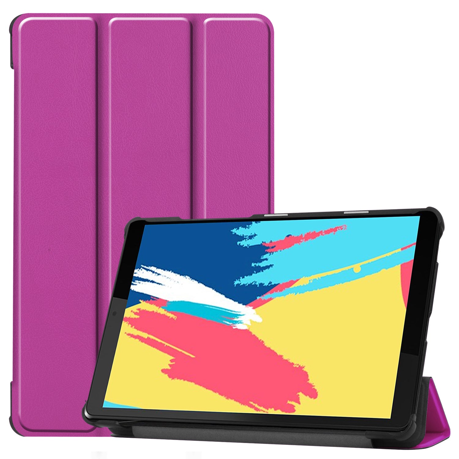 Lenovo Tab M8 (3rd Gen) TB-8506F Tri-Fold PU Case [Purple]