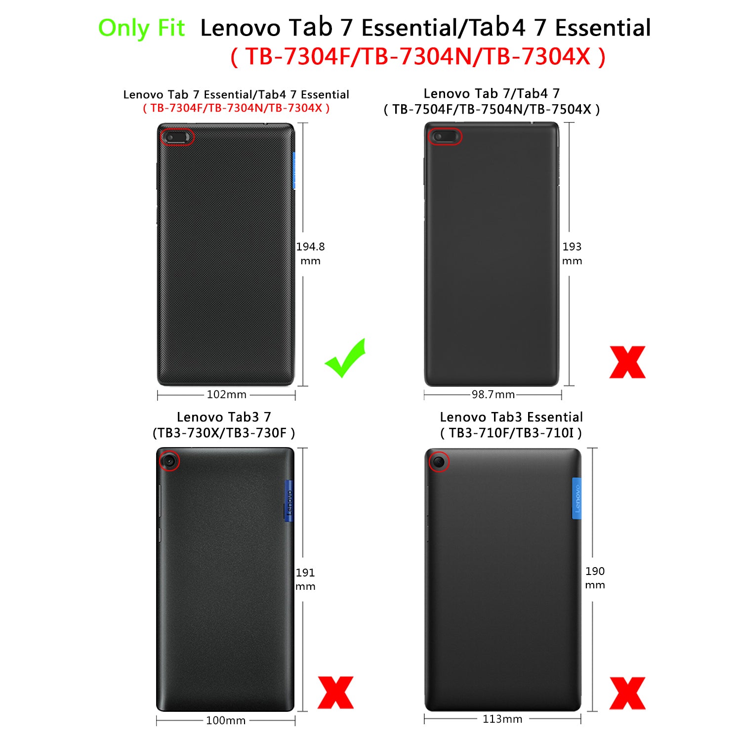 Lenovo Tab 7 Essential TB-7304F Tri-Fold PU Case [Green]