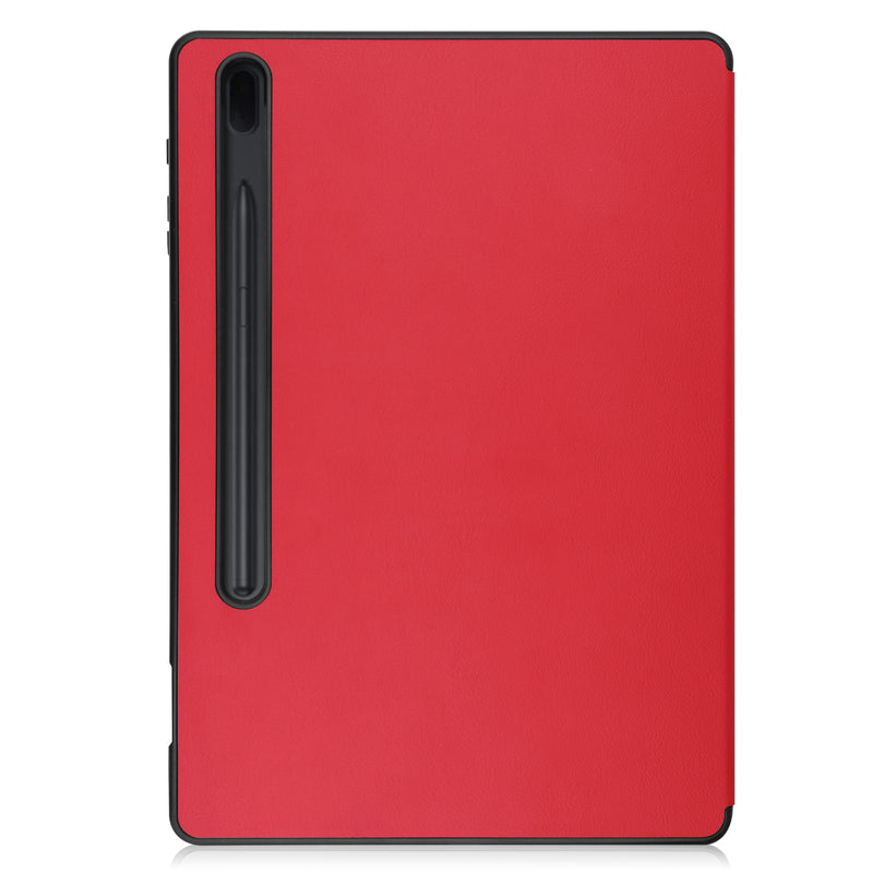 Samsung Tab S8+ Case Tri-Fold Pen Holder (Red)