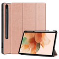Samsung Tab S7 FE Case Tri-Fold Pen Holder (RoseGold) - RoseGold