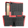 Samsung Galaxy Tab A9 Plus A9+ Heavy Duty Kickstand Rugged Case Red - Red