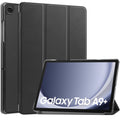 Samsung Galaxy Tab A11 Plus A11+ A9 Plus A9+ Tri-fold PU Leather Stand Case Black - Black