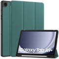 Samsung Galaxy Tab A9 Plus A9+ Tri-fold PU Leather Stand Case with Pen Holder Teal - Teal
