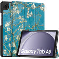 Samsung Galaxy Tab A11 A9 Designer Tri-fold PU Leather Stand Case PlumTree