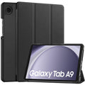 Samsung Galaxy Tab A11 A9 Tri-fold PU Leather Stand Case Black - Black