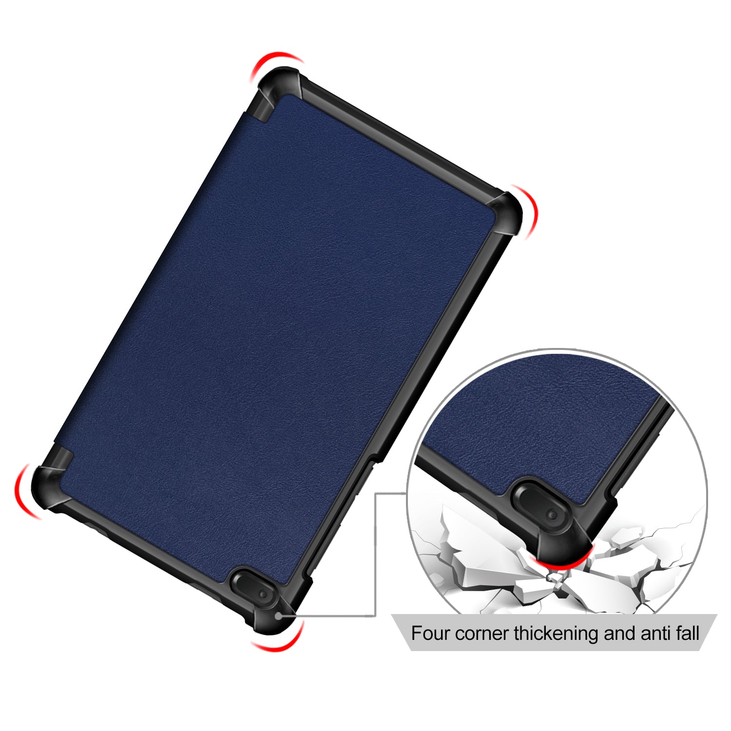 Lenovo Tab E7 TB-7104 Tri-Fold PU Case [Dark Blue]
